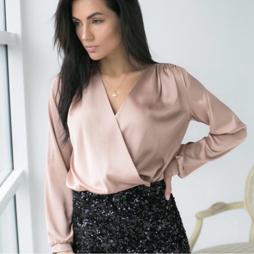 Cute NEW Satin Silk Blouse